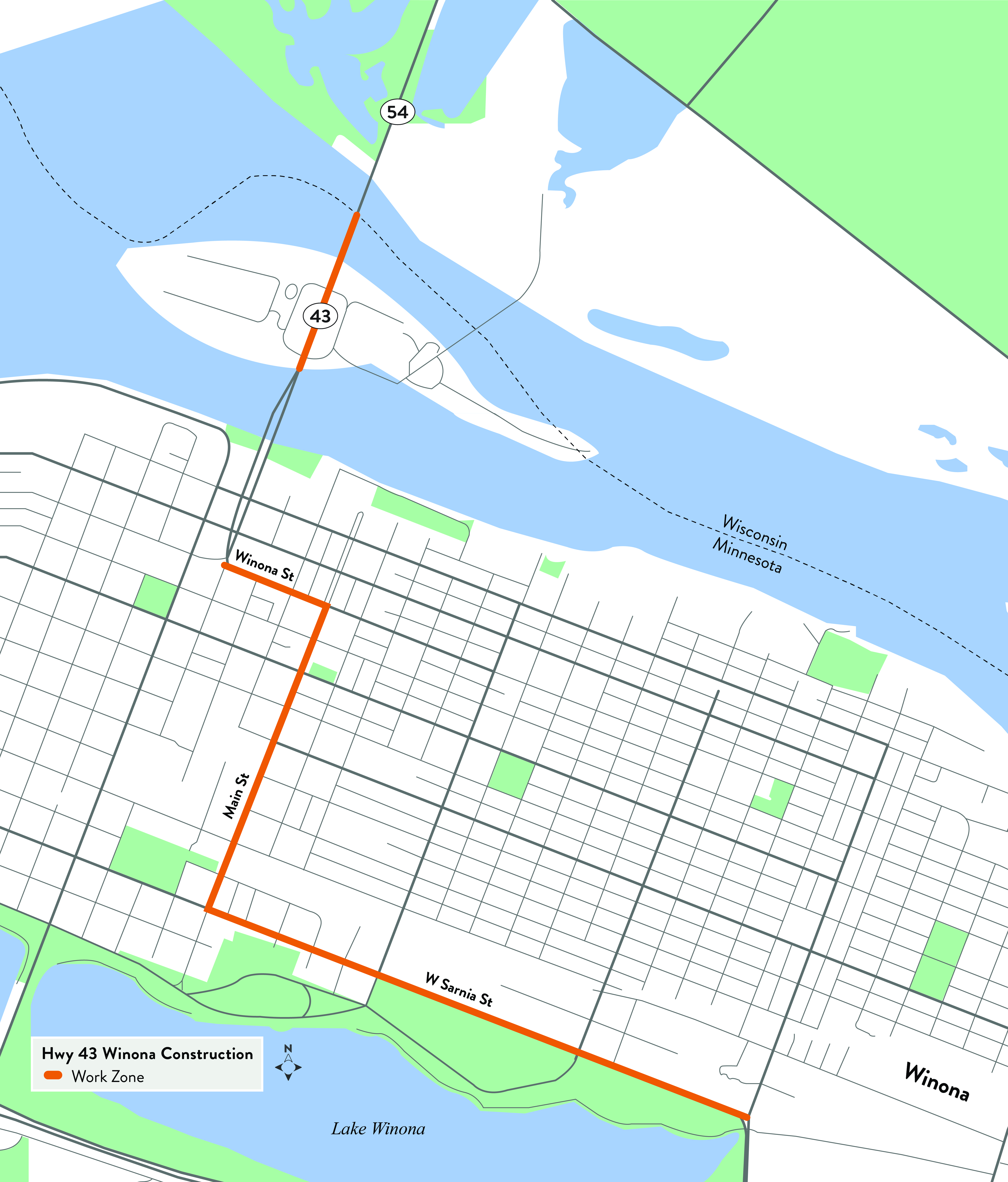 Hwy 43 project area map