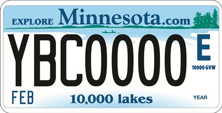 Minnesota license plate