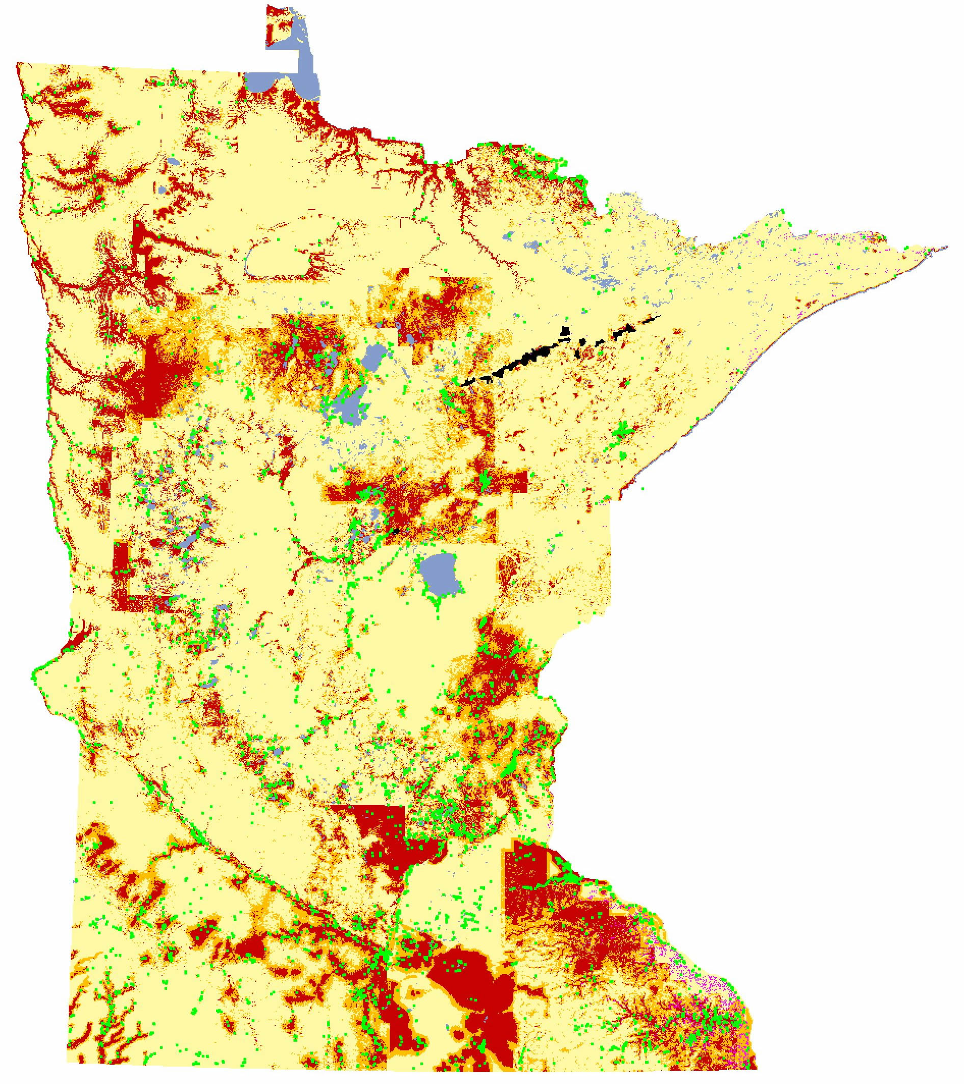 map of the Phase 2 site Probability Model