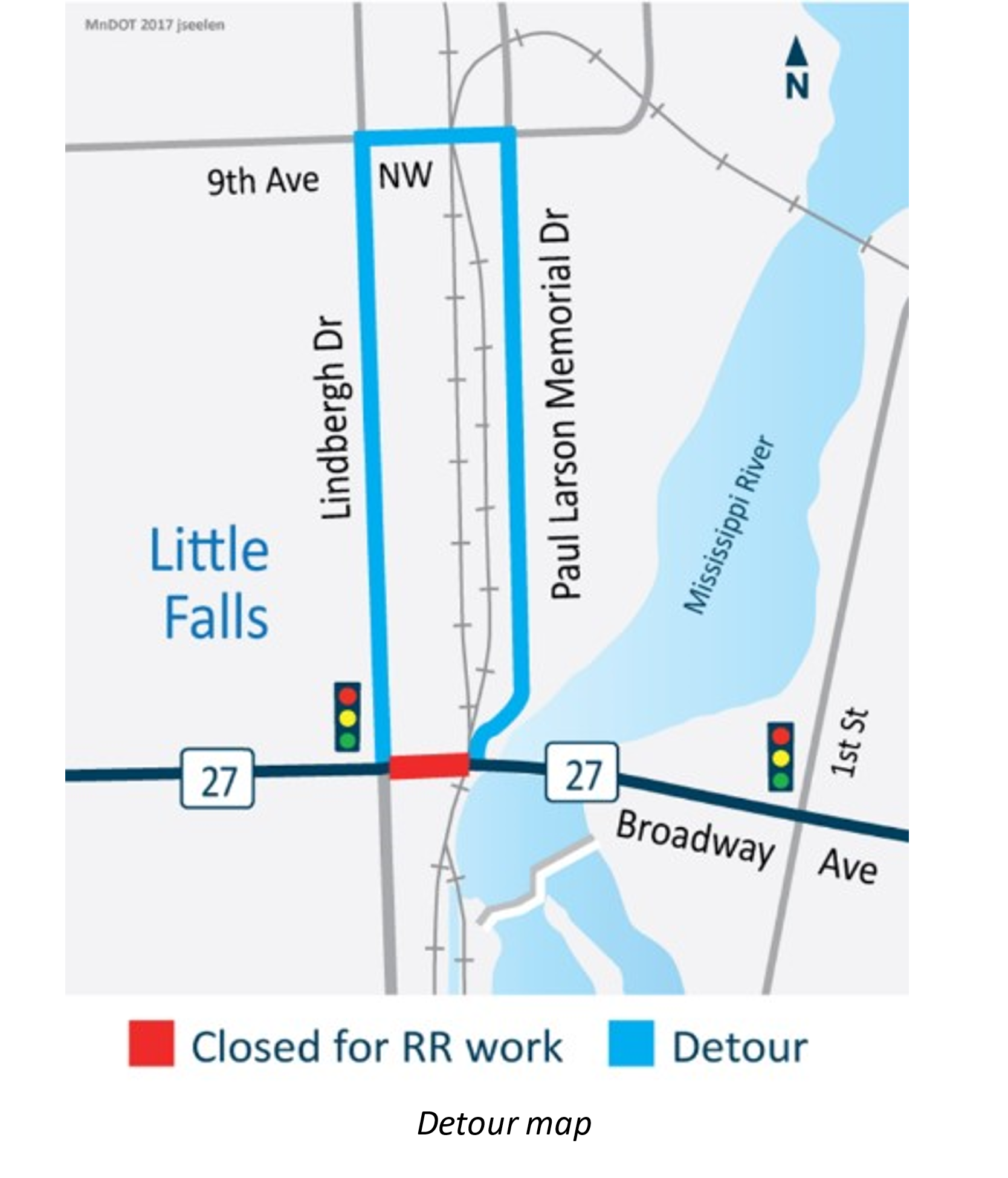 Hwy 27 detour map